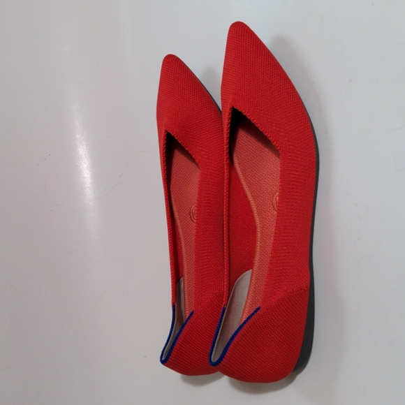 ROTHY'S THE POINT FLAME RED FLAT SHOES - Picture 5 of 16